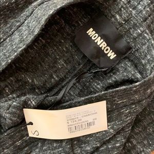 NWT Monrow STRETCH RIB PENCIL SKIRT charcoal small